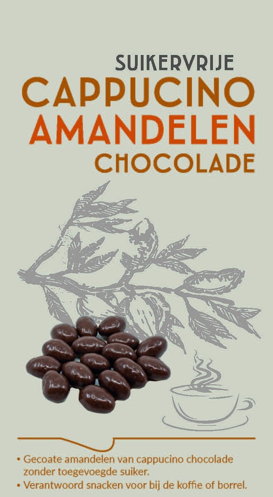Amandelen cappucino melk suikervrij crt 1/5kg