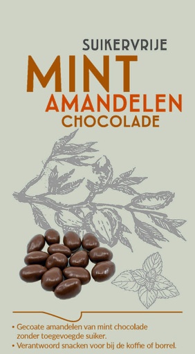 [5052] Amandelen puur mint suikervrij crt 1/5kg